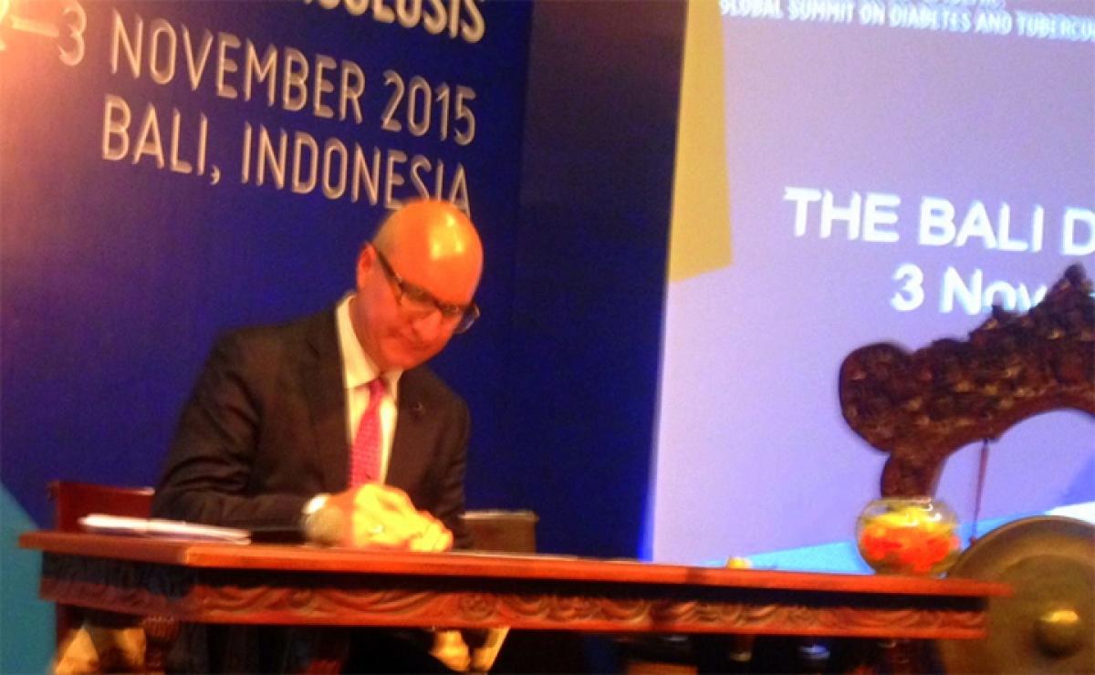 Indonesia signs the historic Bali Declaration targeting the looming TB diabetes co-epidemic